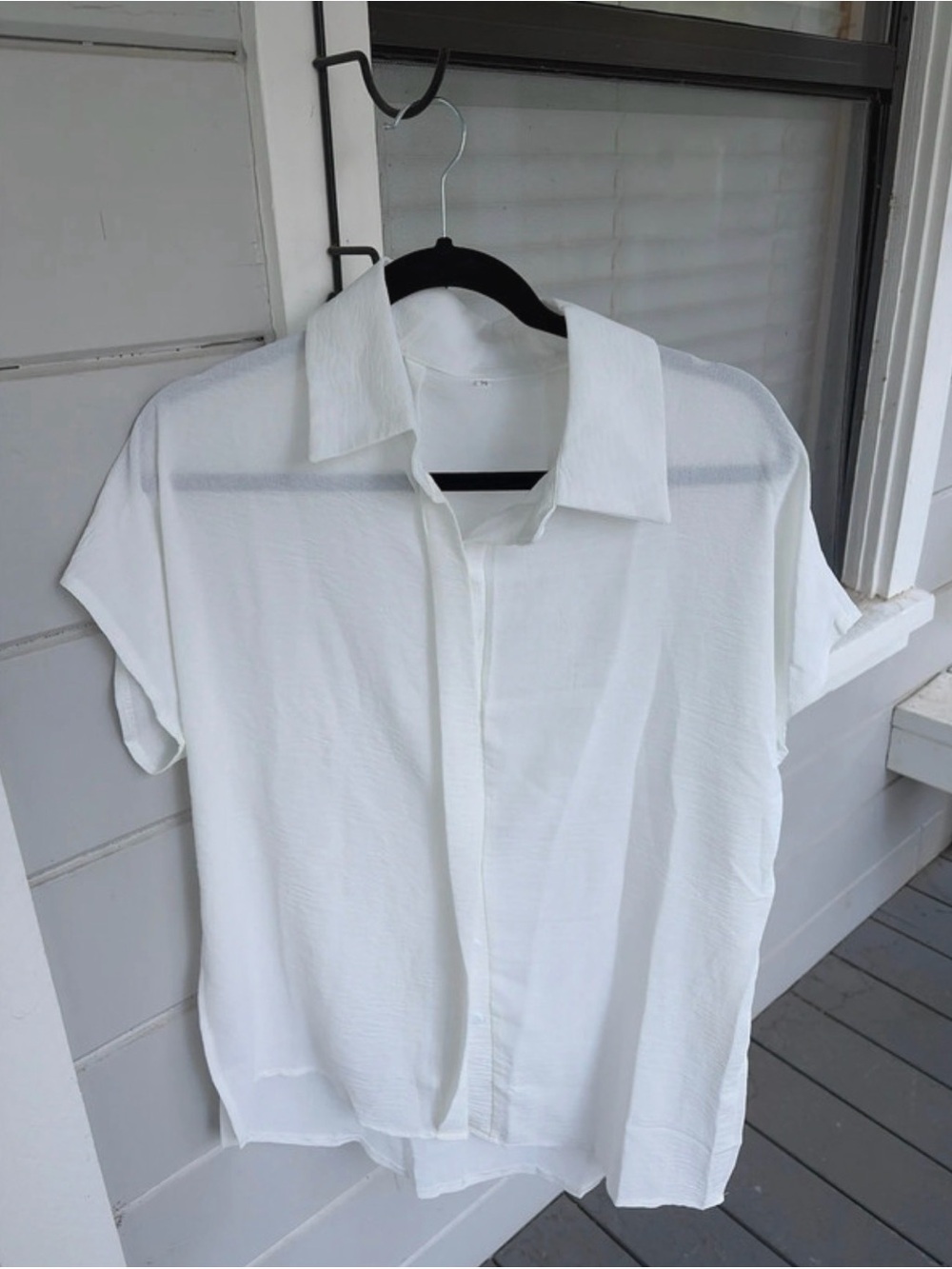 a new day White Short-Sleeve Button-Down Shirt